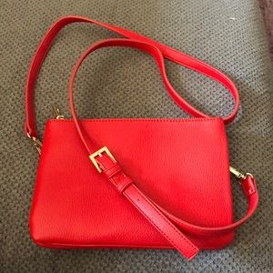 Red Double Sided Crossbody Purse